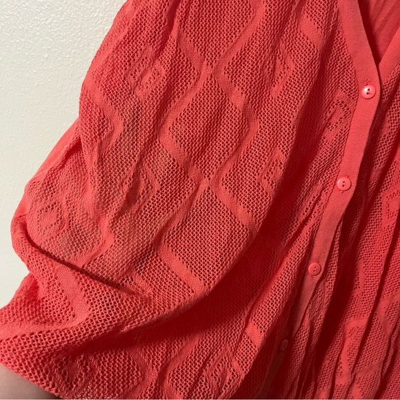 NWT Torrid Orange Open Knit Cardigan Size 4 lightweight fall transition lace - Picture 5 of 6